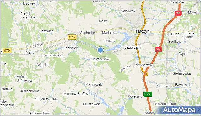 mapa Leśniczówka Michrów, Leśniczówka Michrów na mapie Targeo